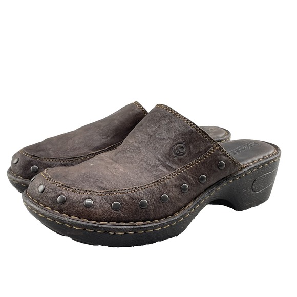 Born Shoes Mules Marley Clogs Women 8 Studded Western Boho 90s Grunge Minimalist - Picture 1 of 11